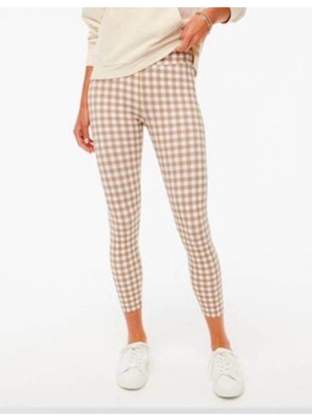 J.Crew Printed Cropped Gingham Leggings L